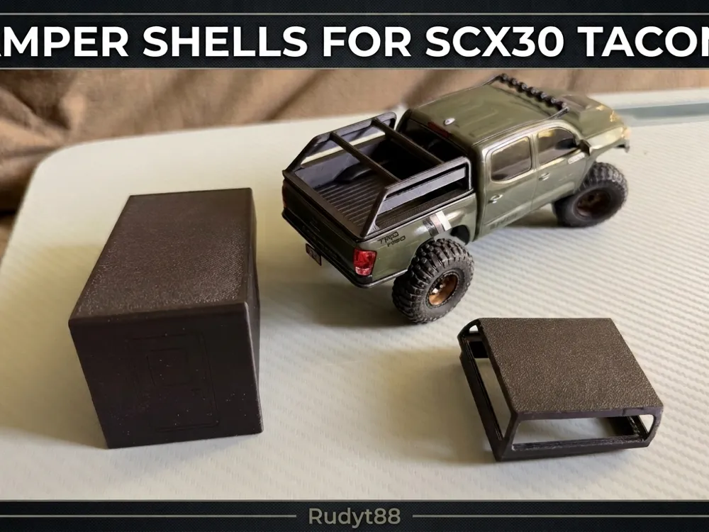 Tbular Shell SCX 30 Tacoma Camper shells and Bed Rack - Free 3D Print Model - MakerWorld