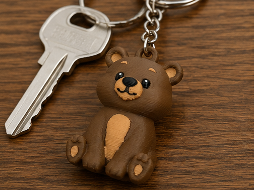 Bear Keychain and Figurine