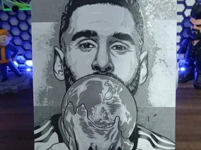 Messi, FIFA World Cup Qatar 2022 Champion, Hueforge