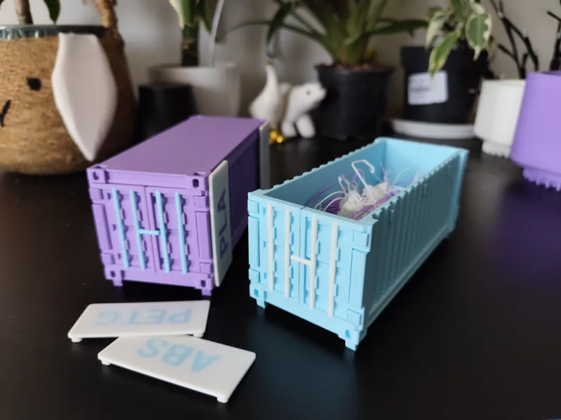 Purge container for storage & organise