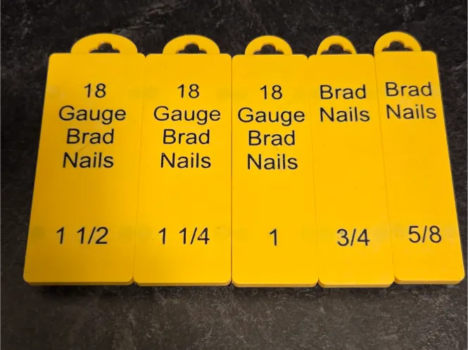 Brad nail container