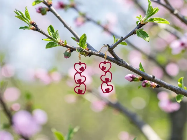 Triple love nest earrings