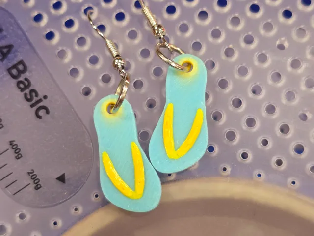 3D Flip flop earrings