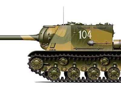 ISU-122 in a 4BO Green and 7K Yellow two-tone