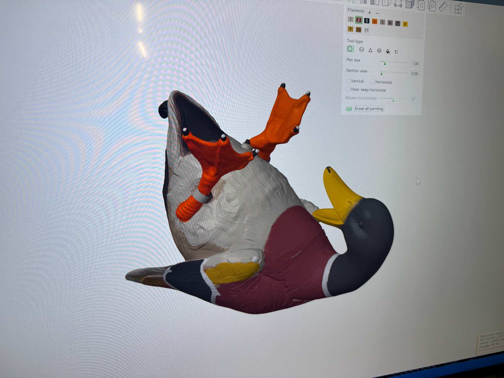 Mallard Duck wine holder