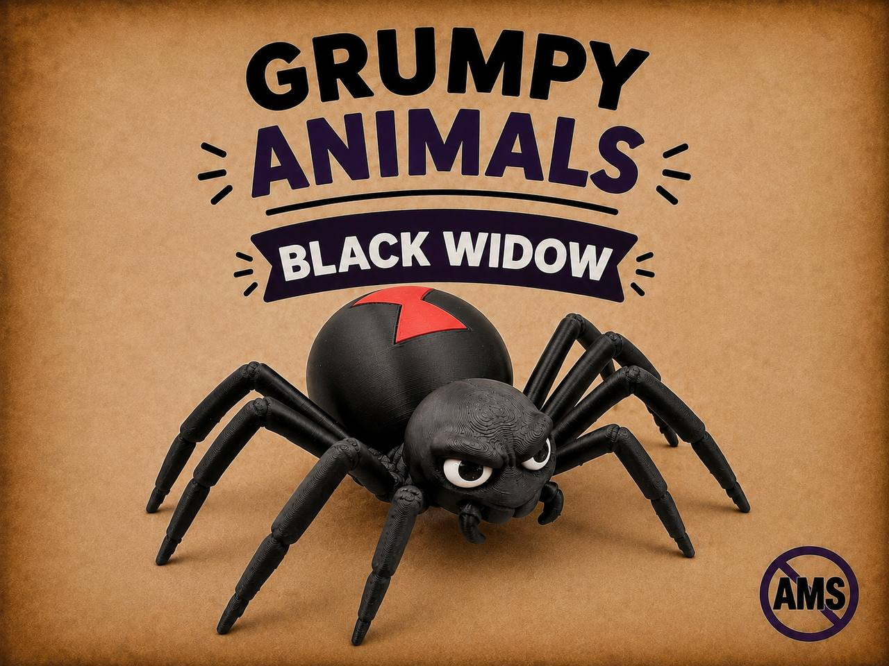 Grumpy Black Widow 3D model