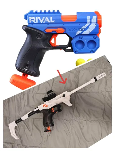 Nerf Knockout kit /拉栓蛟龙发射器 (no hardware/无五金) 来自 ¿ MakerWorld：免费下载 3D 模型