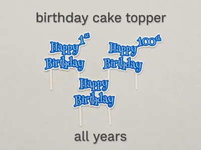 Birthday cake Topper