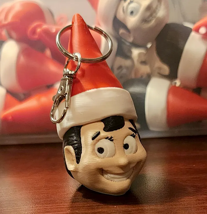 Elf head keychain or ornament