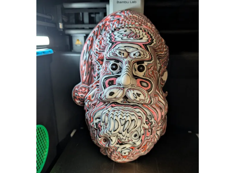 Psycho Claus - ColorStacked - Wall Hanger or Stand