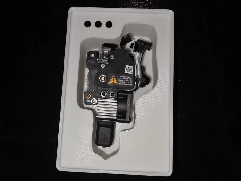 Gridfinity P1 exturder with hotend attached