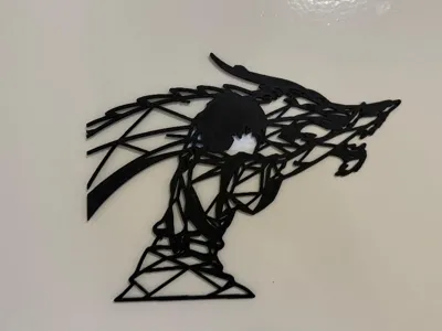 Zuko dancing dragon geometric wall art