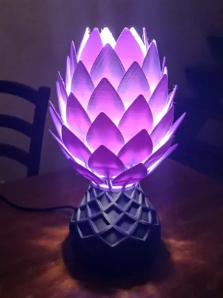 Lamp with floral shape