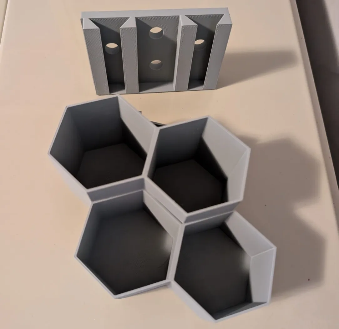 Pots muraux hexagonaux pour plantes