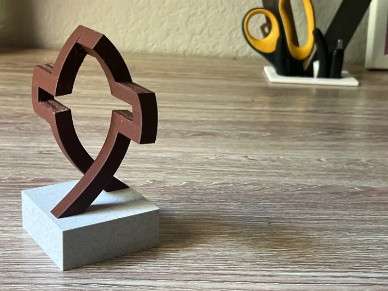 Cross and Fish Compound Sculpture