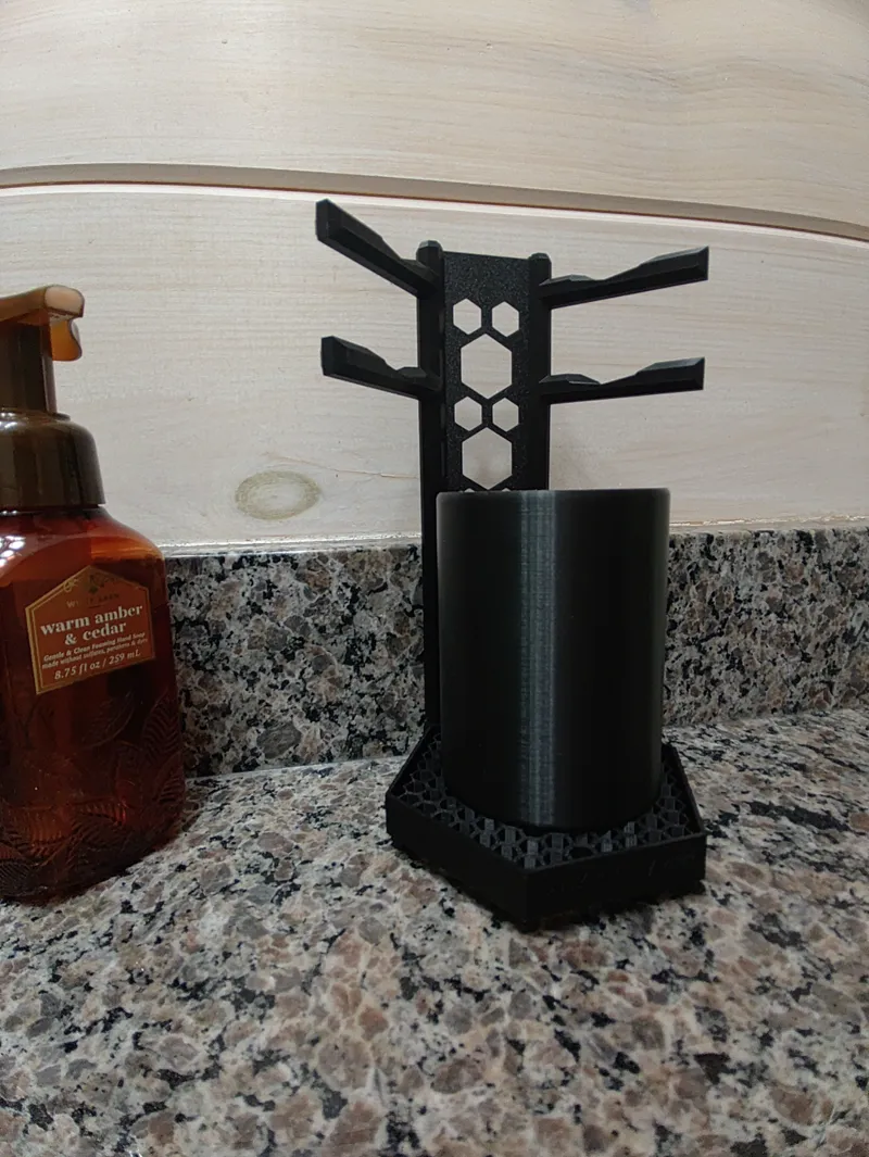 Toothbrush and cup holder