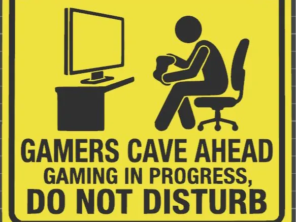 CAUTION: Gamers Cave Ahead, Gaming in Progress