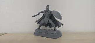 Spartan Warrior Attacking with Sword and Shield