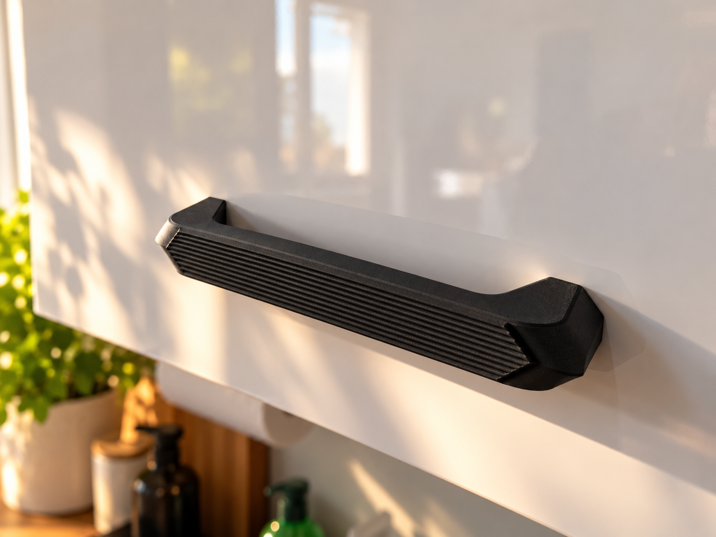 Ridge – Ribbed Furniture Handle | 5 Sizes 3D model