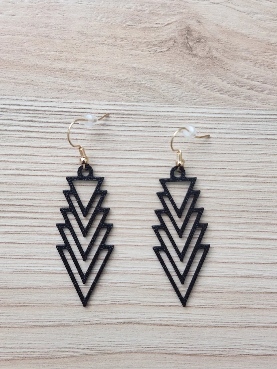 Triangle Minimalist Earrings view 2