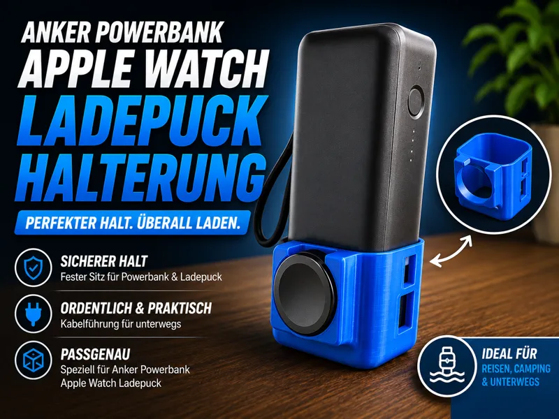 Anker Powerbank Apple Watch Ladepuck Halterung