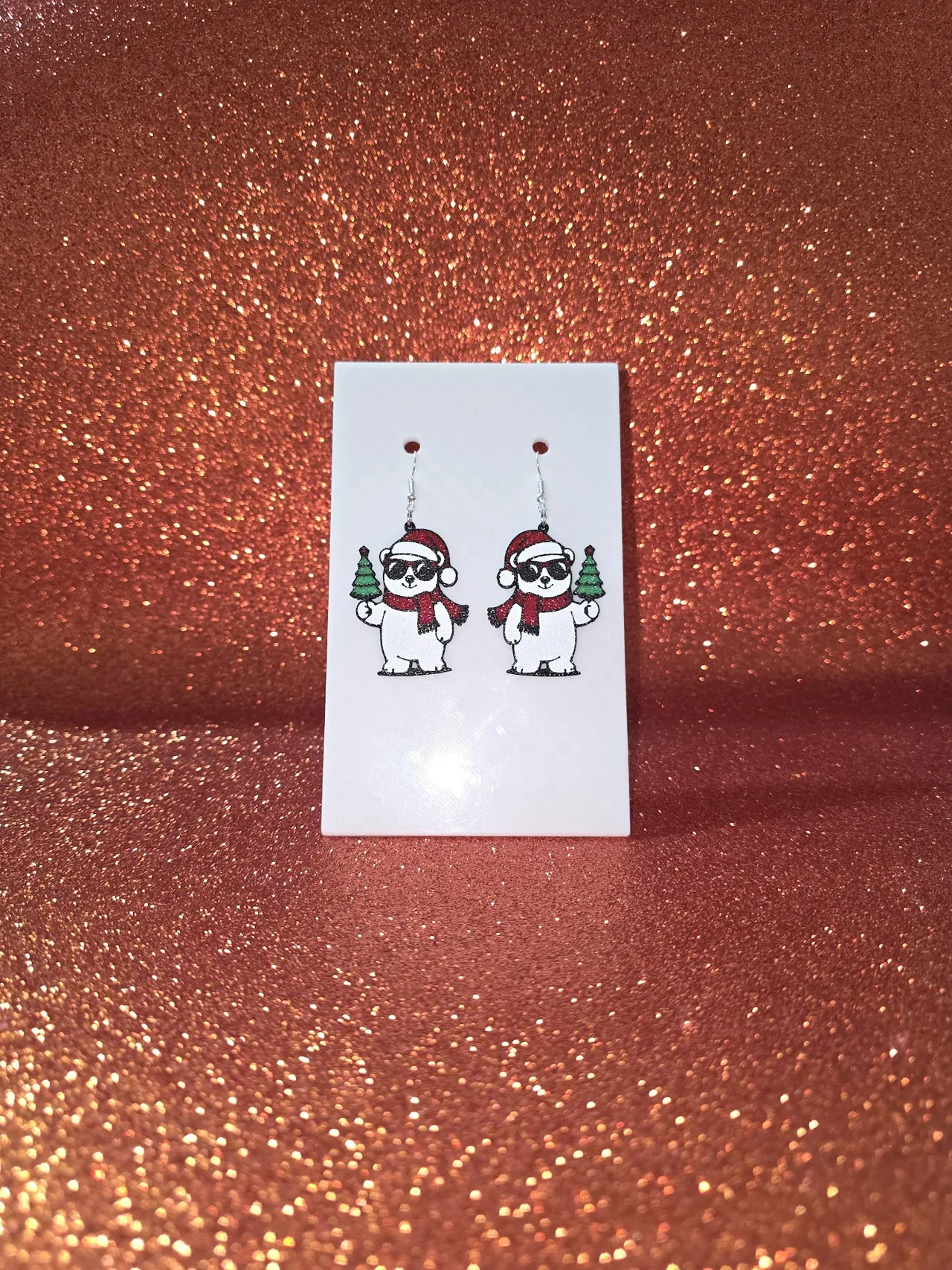Fashion Christmas bear earrings view 2