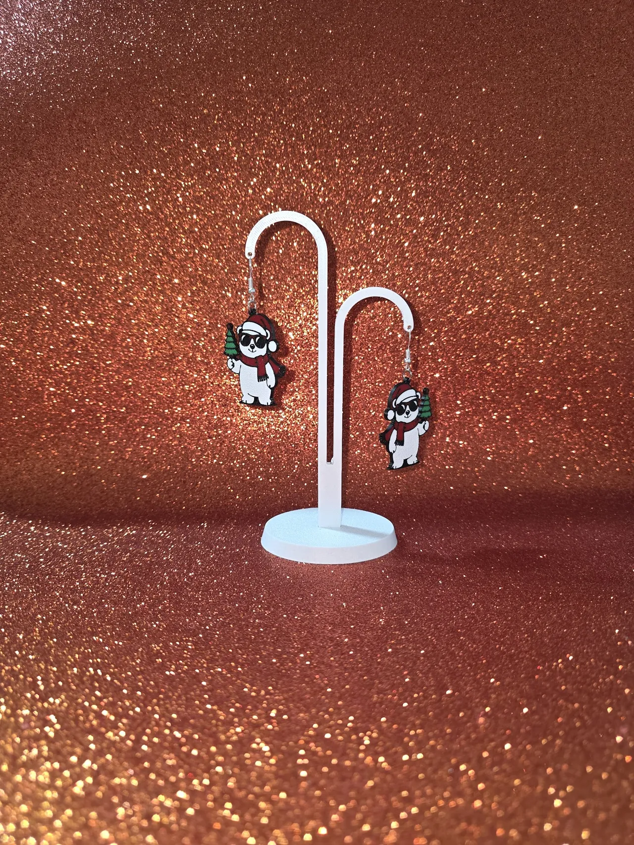 Fashion Christmas bear earrings view 3