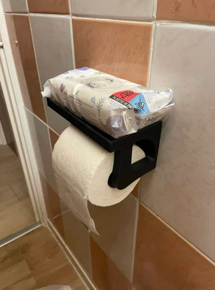 Porte-papier toilette et lingettes