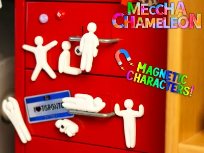 Magnetic Meccha Chameleon Characters!