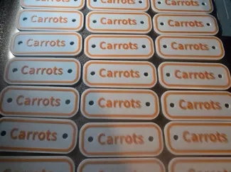 Carrot Garden Label