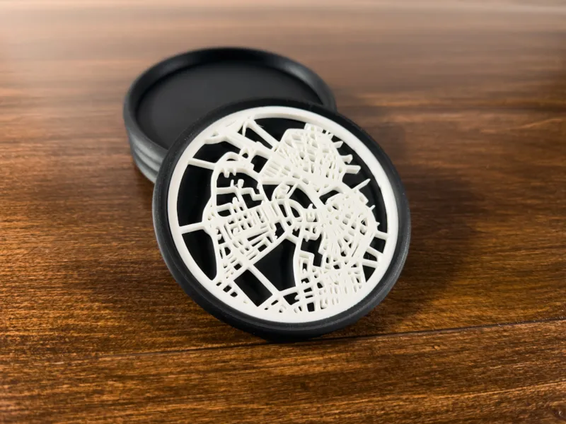 Boston Street Map Coaster