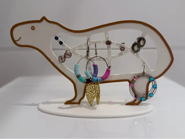 Capybara Schmuckhalter -Ohrstecker,Ringe & Ketten