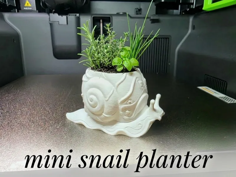 Mini Snail Planter – Herb Pot