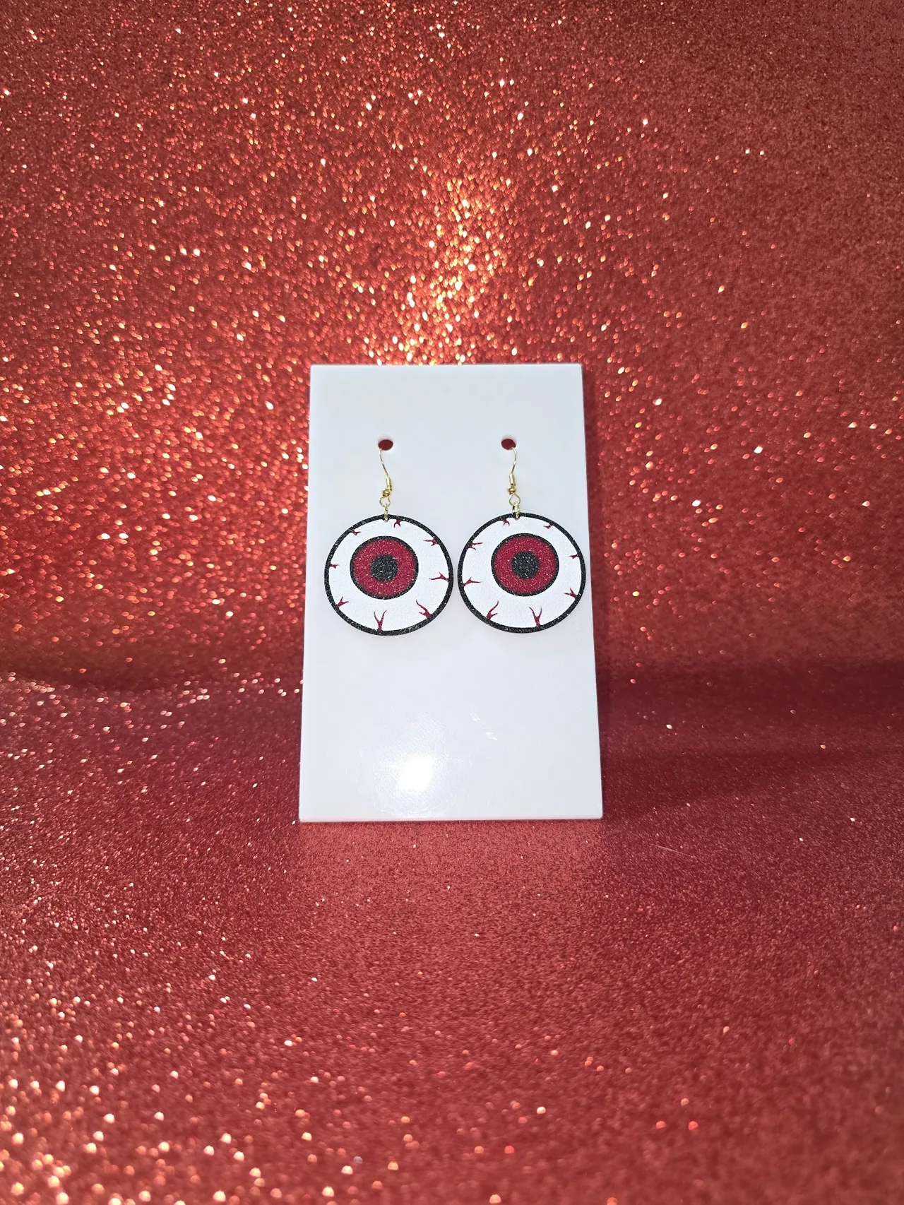 Blood eye earrings view 2