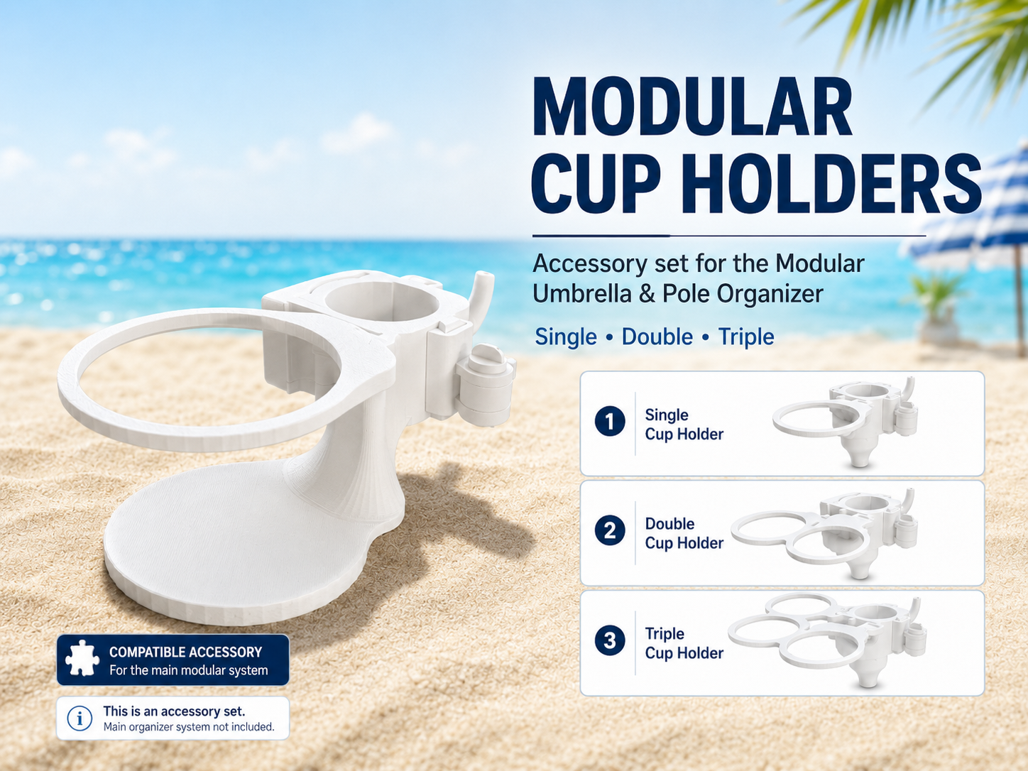 Modular Cup Holders – Single Double Triple