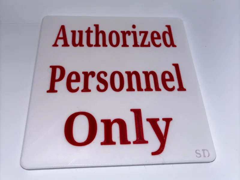 Authorized Personnel sign