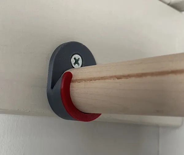 Support de tringle penderie à clipser
