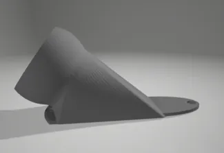 Screw-down poop chute for flexible segmented tube