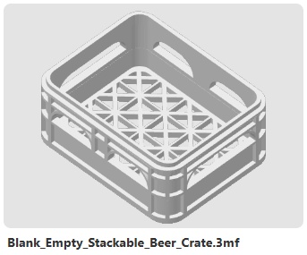 Miniatura 5 do modelo 3D Half-height stackable battery crate CR2032