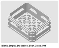 Blank, empty battery crate