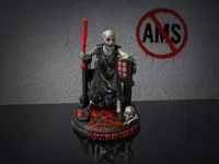 Horror Frau in bunt AMS 10cm