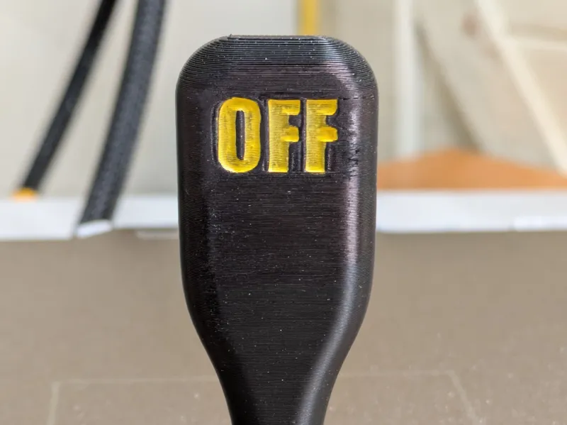 Off flag for end of rod