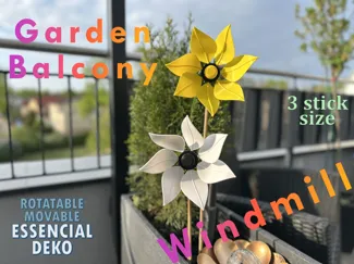 Garten Balkon Blätter Windmühle 