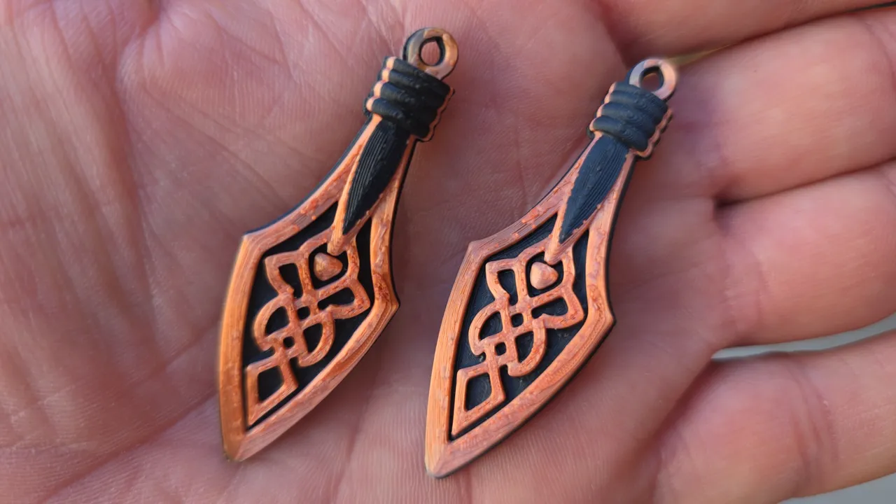 Pendientes lanza vikinga view 2