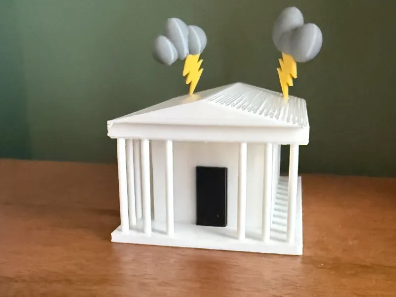 Zeus Striking Down Temple