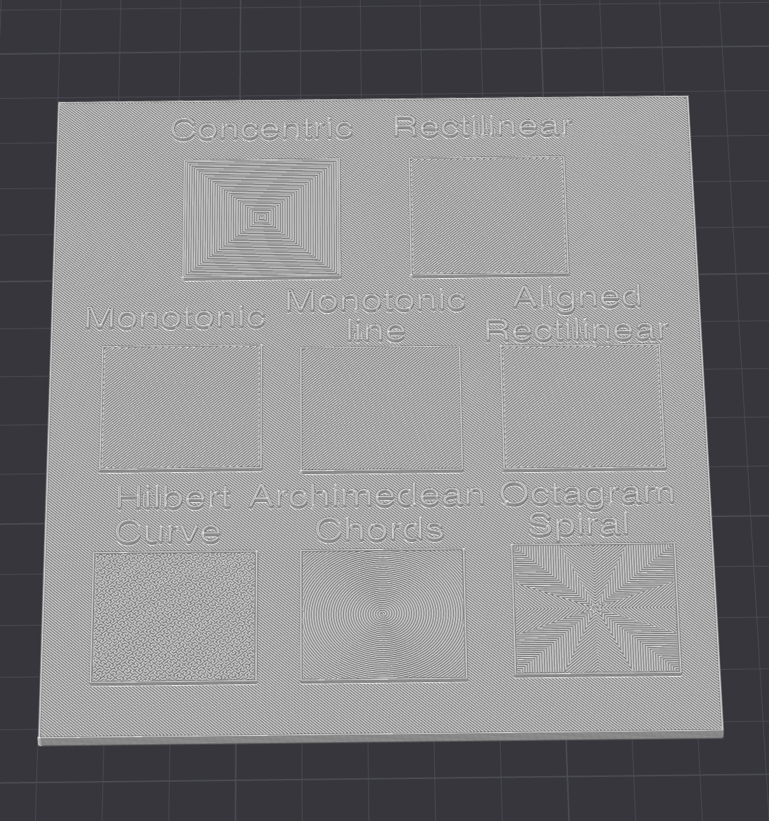 Miniatura 3 do modelo 3D Top Surface Pattern Test