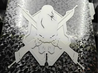 Halo 3 Legendary Frame Back- Layered Halo Helmet