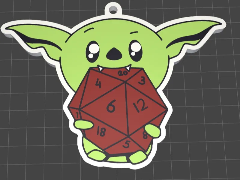 Goblin D20 Keychain