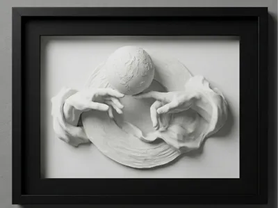 Wall sculpture Michelangelo's Creation of the World