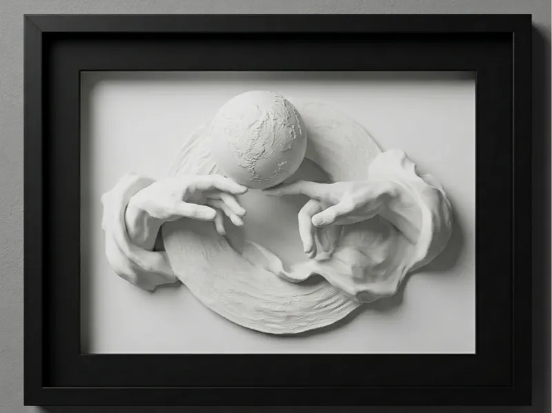 Wandskulptur Michelangelo´s Erschaffung der Welt